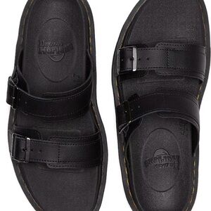 Dr. Martens Black Women’s Leather Double Strap Sandals Size 6